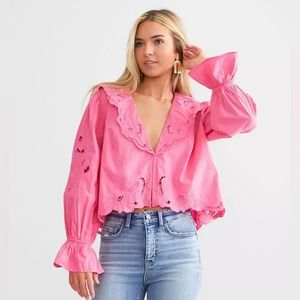 FREE PEOPLE Maisie cutwork top